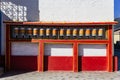 Tibetan bells in front of Tibetan Buddhism Temple entrance in Sikkim, India Royalty Free Stock Photo