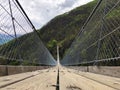 Tibetan bridge Carasc or Ponte Tibetano Valle di Sementina or Tibetische Brucke Carasc, Monte Carasso