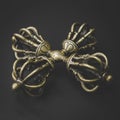 Tibetan bronze vadjra unique form on black background Royalty Free Stock Photo