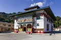 Tibetan Buddhism Temple with shadow and sunlight in Sikkim, India Royalty Free Stock Photo