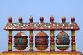 Tibetan Buddhist prayer wheel spinning