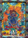 Tibetan Buddhist thangka, traditional painting depicting Buddha