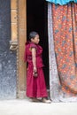 Tibetan Buddhist young monk in the monastery of Lamayuru, Ladakh, India