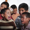 Tibetan children singing