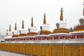 Tibetan Chorten. Stupa In Kumbum Monastery Royalty Free Stock Photo