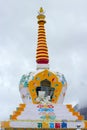 Tibetan colorful stupa. Religious concept.