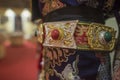 Tibetan costume on the belt decorations Royalty Free Stock Photo