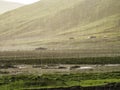 Tibetan countryside on a wet day Royalty Free Stock Photo