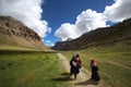 A tibetan family on a pilgrimage