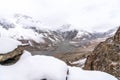 Tibetan Flag - Winter Spiti - Dhankar Village, Spiti Valley, Himachal, India Royalty Free Stock Photo