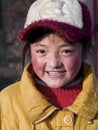 Sweetly smiling Tibetan girl Royalty Free Stock Photo