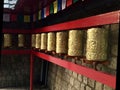 Tibetan Golden Prayer Wheels, Dharamsala, India