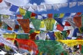 Tibetan holy flags with mantras