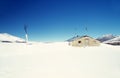 Tibetan house in winter Royalty Free Stock Photo