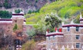 Unique tibetan architecture in spring Royalty Free Stock Photo