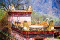 Unique tibetan architecture in spring Royalty Free Stock Photo