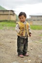 Tibetan kid portrait Royalty Free Stock Photo