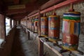 The Tibetan kora or pilgrimage and prayer wheels in Langmusi, Am