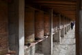 The Tibetan kora or pilgrimage and prayer wheels in Zoige, Amdo Royalty Free Stock Photo