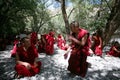 Tibetan Lamas Debating on Buddhist doctrines