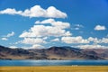 Tibetan landscape with yurts