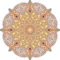 Tibetan mandala illustration. Vector illustration. Pastels