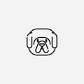 Tibetan mastiff vector icon sign symbol