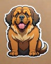 Tibetan mastiff dog pet sticker decal