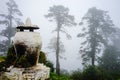 Tibetan monastery in Thimphu, Bhutan Royalty Free Stock Photo