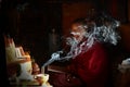 Tibetan monk in a monastery