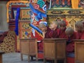 Tibetan monk in prayer