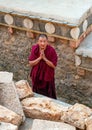 Tibetan Monk Reverence Portrait, Songzanlin Monastery, China Royalty Free Stock Photo