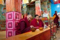 Tibetan monk in temple