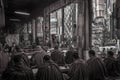 Tibetan Monks - Ganden Monastery - Tibet