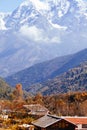 Autumn tibetan mountain