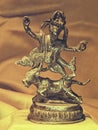 Tibetan Mythology sculpture in gilt copper Artist: Unknown