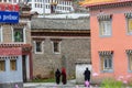 Tibetan people live in Tagong Grassland in China