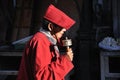 Tibetan pilgrim in Lahsa