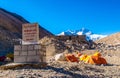 Tibetan plateau scene-Everest(Mount Qomolangma) base camp Royalty Free Stock Photo