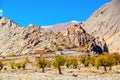 Tibetan plateau scene-Old lama temple Royalty Free Stock Photo