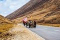 Tibetan plateau scene-Pilgrims go to Lhasa Royalty Free Stock Photo