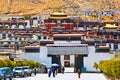 Tibetan plateau scene-Tashilhunpo Monastery Royalty Free Stock Photo