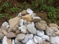 Tibetan Prayer Stone with white color painted Royalty Free Stock Photo