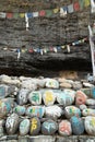 Tibetan prayer stones Royalty Free Stock Photo