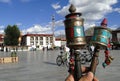 Tibetan prayer wheel Royalty Free Stock Photo