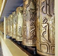 Tibetan Prayer Wheels, Buddhist Temple, Mcleodganj, Himachal Pradesh, India Royalty Free Stock Photo