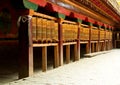 Tibetan prayer wheels in songzanlin monastery Royalty Free Stock Photo