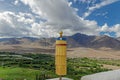 Tibetan praying objects inside of Spituk Monastery, Jammu and Kashmir