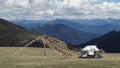 Tibetan religious flags on Kazila Mountain