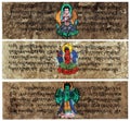 Tibetan Sanskrit Prayer Tablets